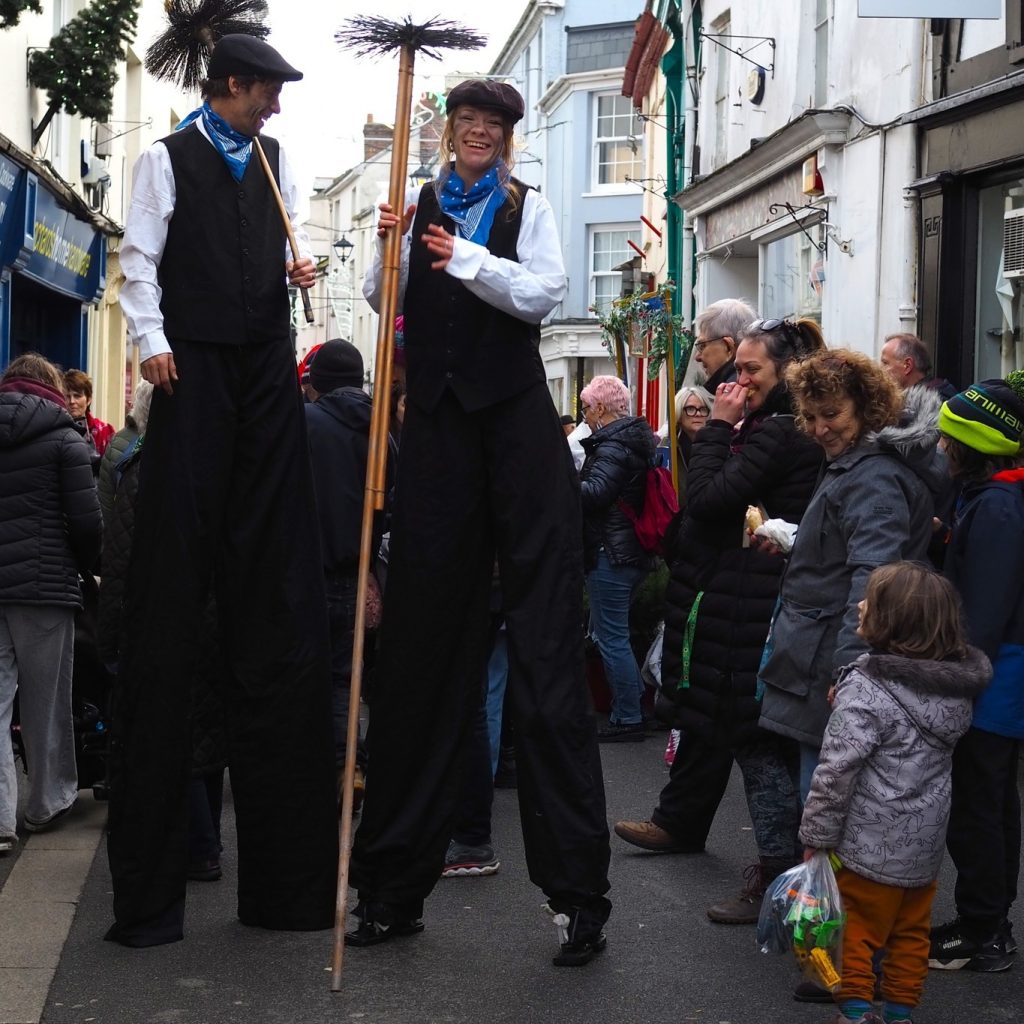 Bideford was transformed into a scene from the past as the town's first-ever Victorian Frost Fair